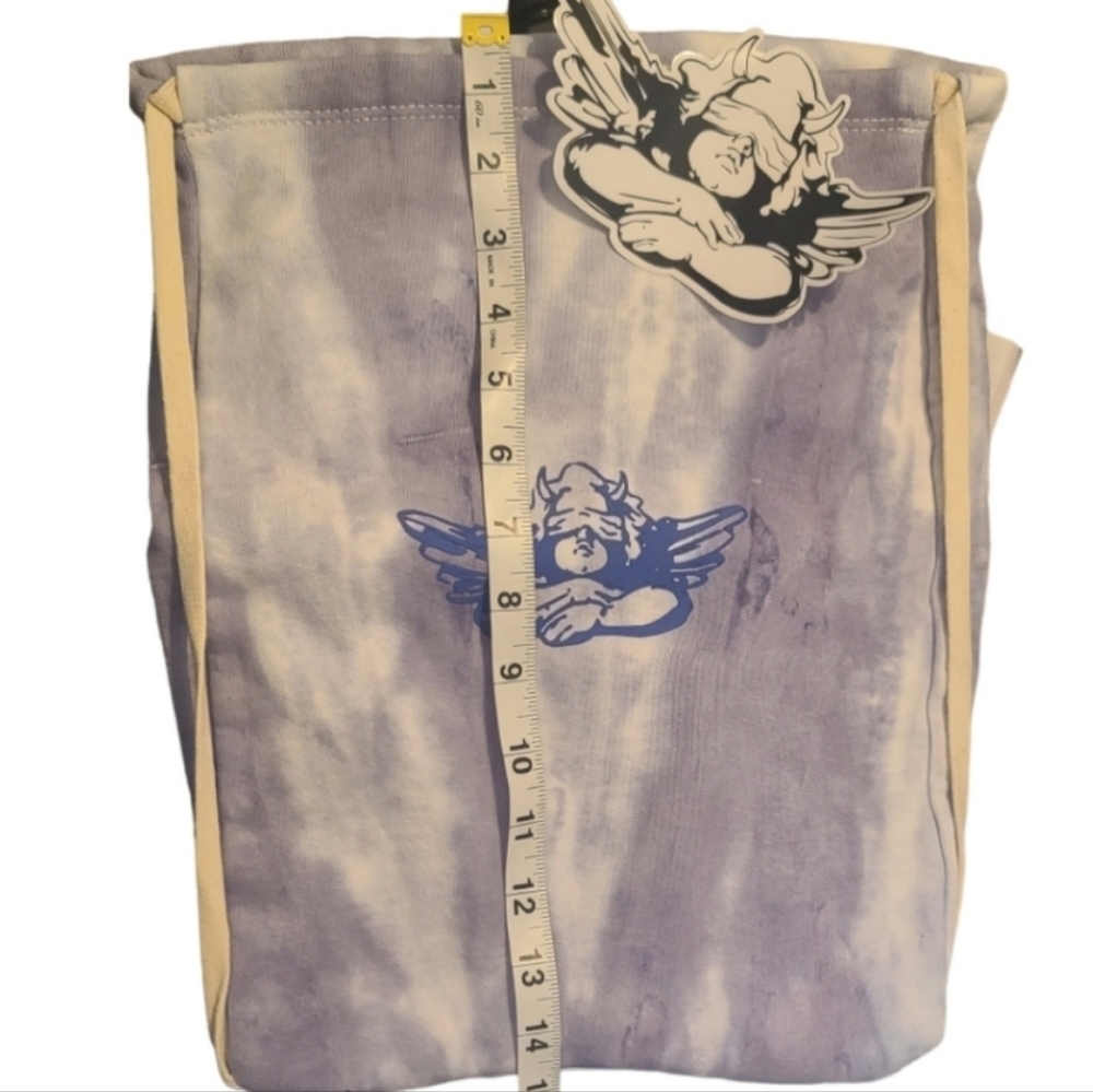 NWT Boys Lie purple tie dye drawstring bag with sticker - Picture 5 of 6